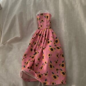 Pink Sunflower Print Dress